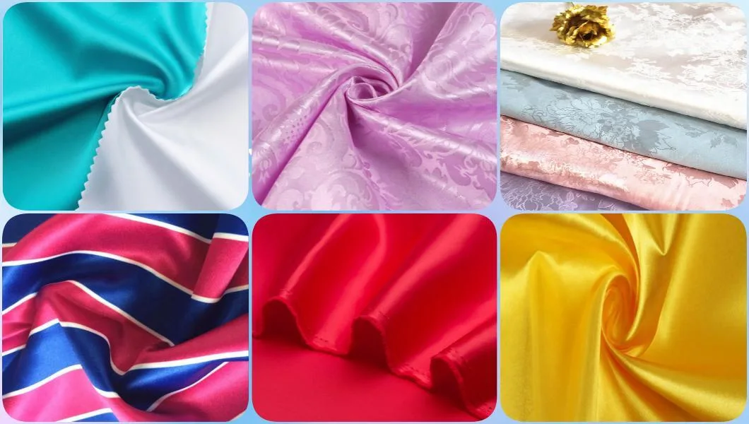 OEM ODM Solid Color Crepe 4% Spandex 96% Polyester Material Satin Stretch Fabric for Apparel