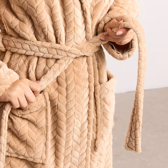 Ультра уютный женский халат из фланелевой микрофибры и флиса.